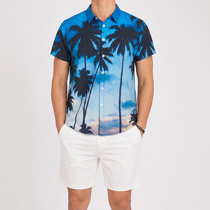 Herren-Hawaiihemd mit kurzen Ärmeln für den Sommerurlaub am Strand - image 1