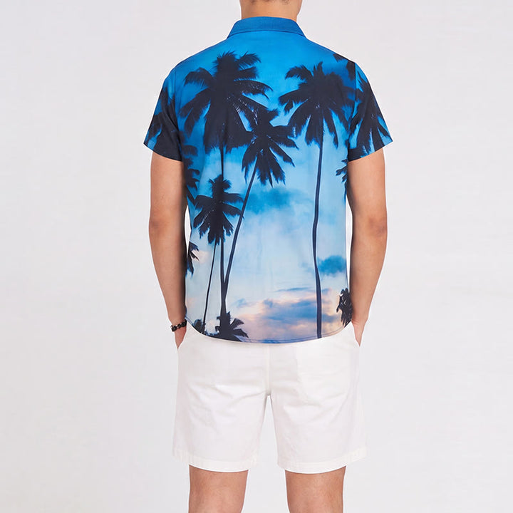 Herren-Hawaiihemd mit kurzen Ärmeln für den Sommerurlaub am Strand - image 3