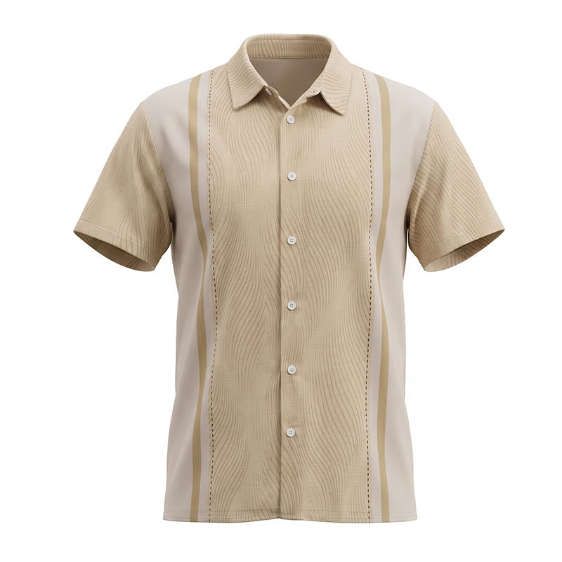 Herren Kurzarmhemd mit Knöpfen, lässig, für Sommer und Strandurlaub - image 9