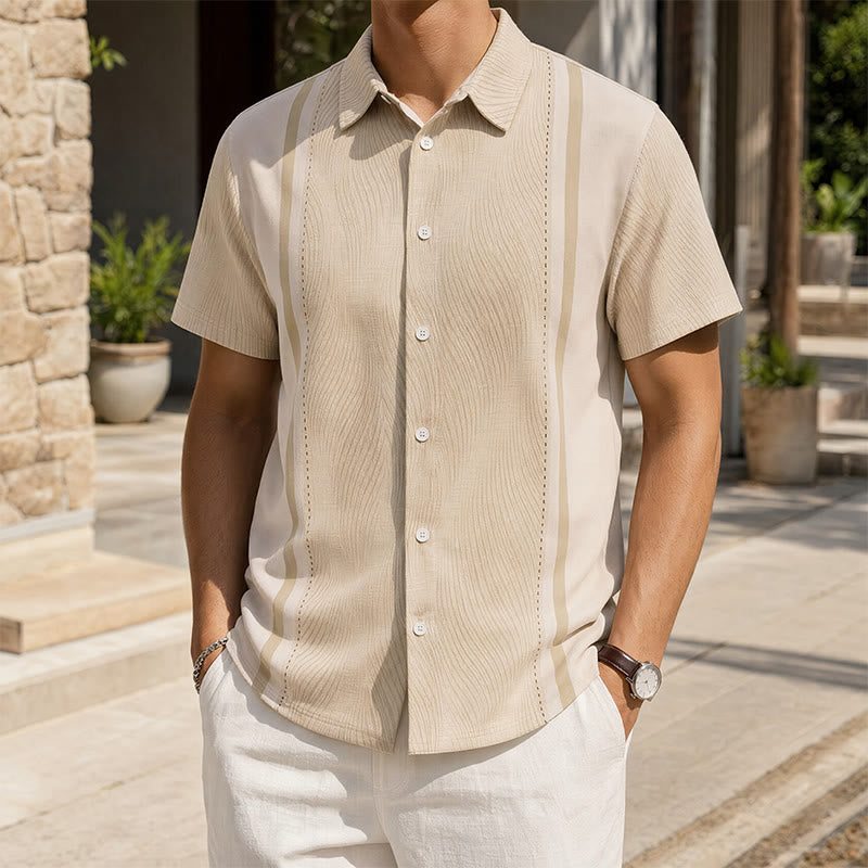 Herren Kurzarmhemd mit Knöpfen, lässig, für Sommer und Strandurlaub - Stil Nr. 1 - 3XL - image 0