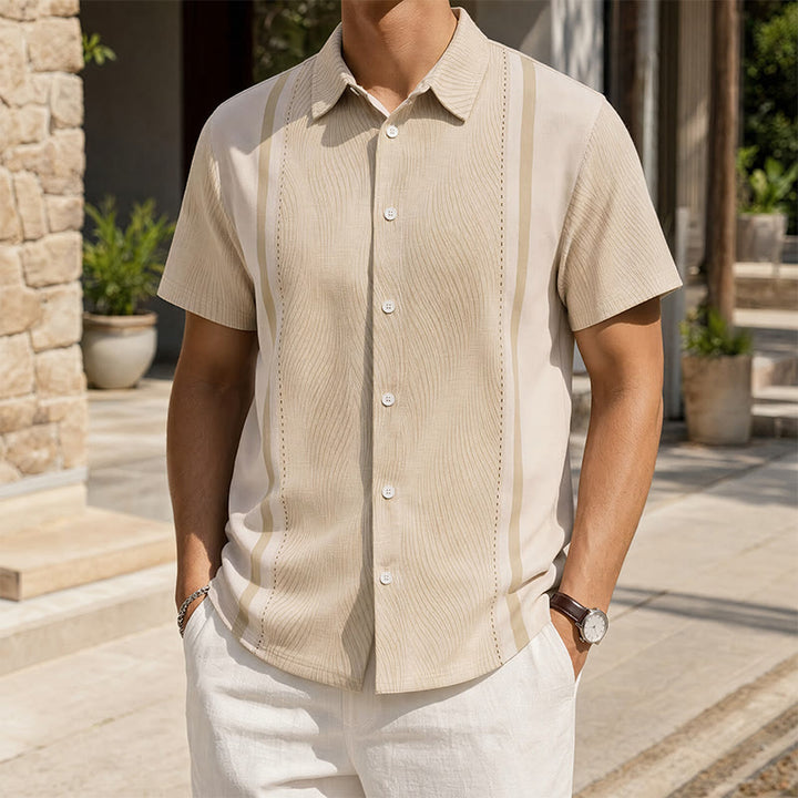 Herren Kurzarmhemd mit Knöpfen, lässig, für Sommer und Strandurlaub - Stil Nr. 1 - 3XL - image 0