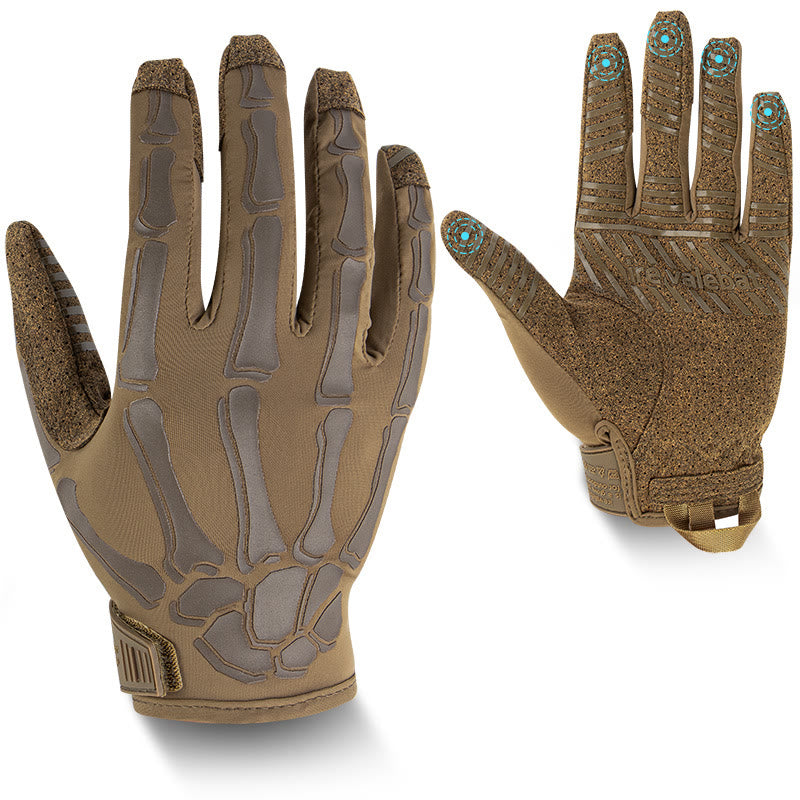 Skelettartige, leichte, elastische Sommer-Motorrad-Taktikhandschuhe - Sandy Brown - XL - image 10