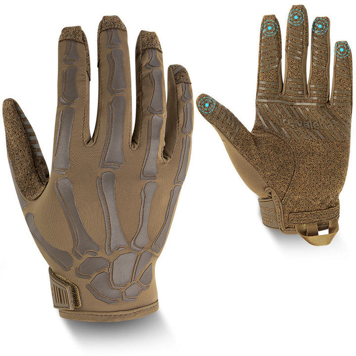 Skelettartige, leichte, elastische Sommer-Motorrad-Taktikhandschuhe - Sandy Brown - XL - image 10