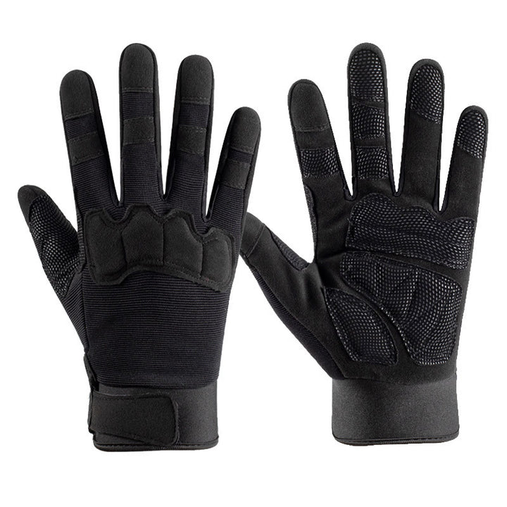 Militär-Taktikhandschuhe mit vollständiger Fingerauflage, rutschfester, gepolsterter Handfläche - Schwarz - XL - image 2