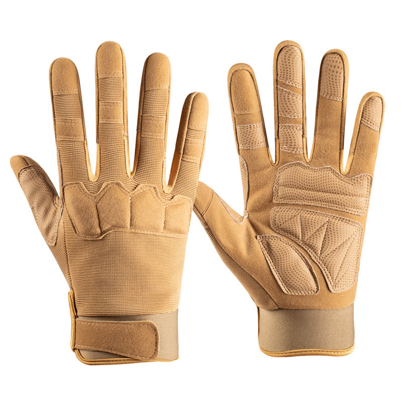 Militär-Taktikhandschuhe mit vollständiger Fingerauflage, rutschfester, gepolsterter Handfläche - Sandig - XL - image 4