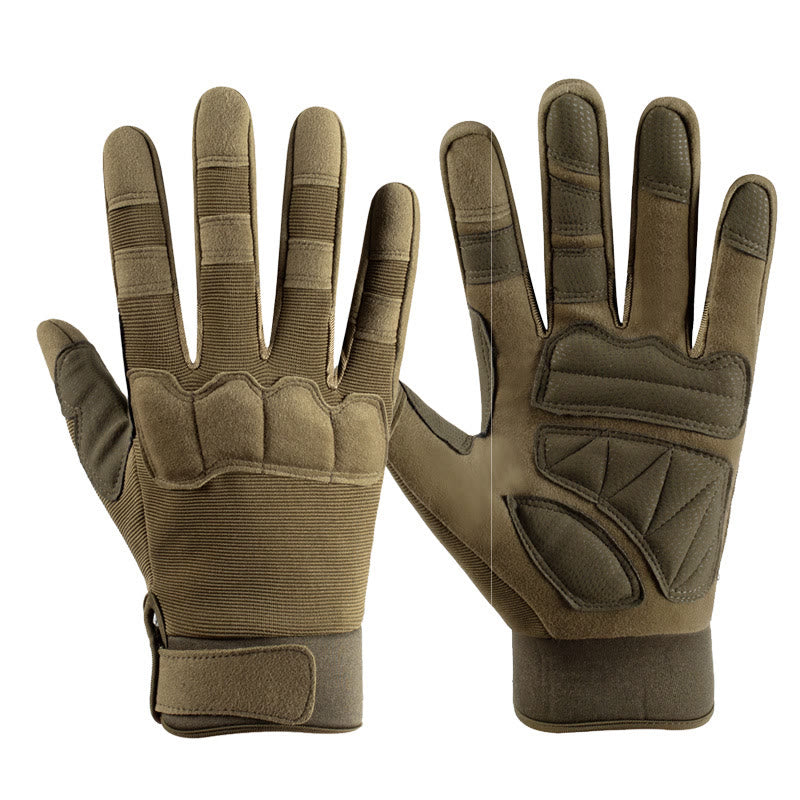 Militär-Taktikhandschuhe mit vollständiger Fingerauflage, rutschfester, gepolsterter Handfläche - Dunkelgrün - XL - image 3