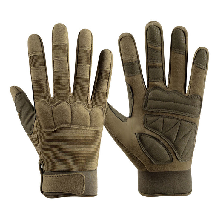 Militär-Taktikhandschuhe mit vollständiger Fingerauflage, rutschfester, gepolsterter Handfläche - Dunkelgrün - XL - image 3