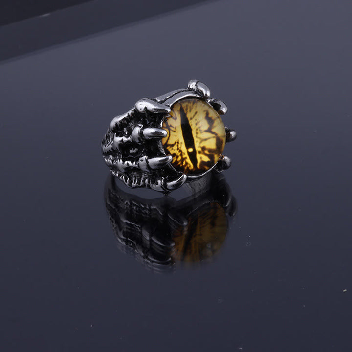 Gothic-Dämonen-Adlerklauen-Ästhetik-Ring mit bösem Blick - Gold - Öffnung - image 8