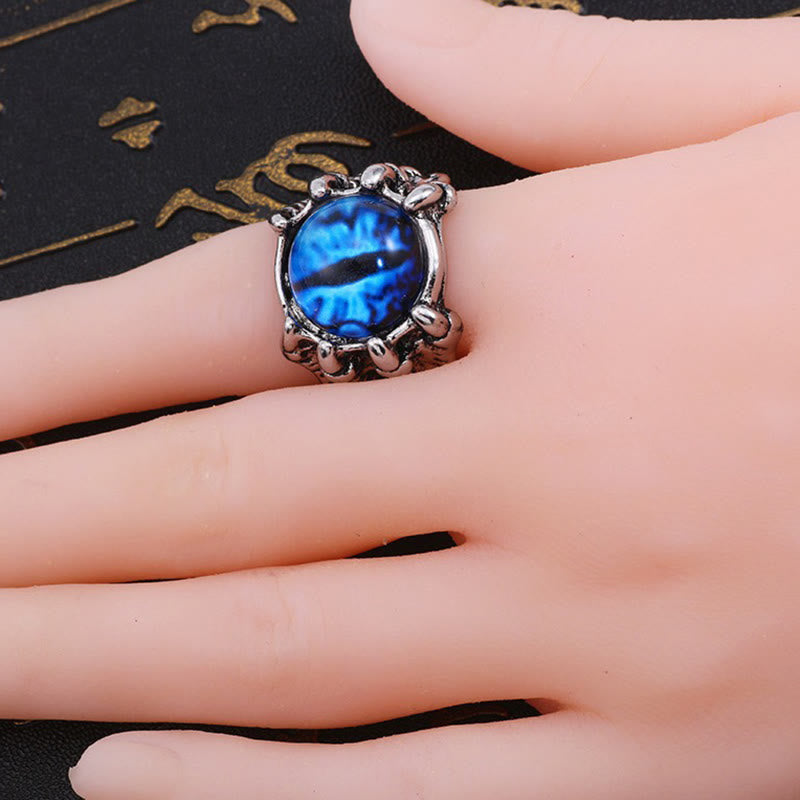 Gothic-Dämonen-Adlerklauen-Ästhetik-Ring mit bösem Blick - image 1