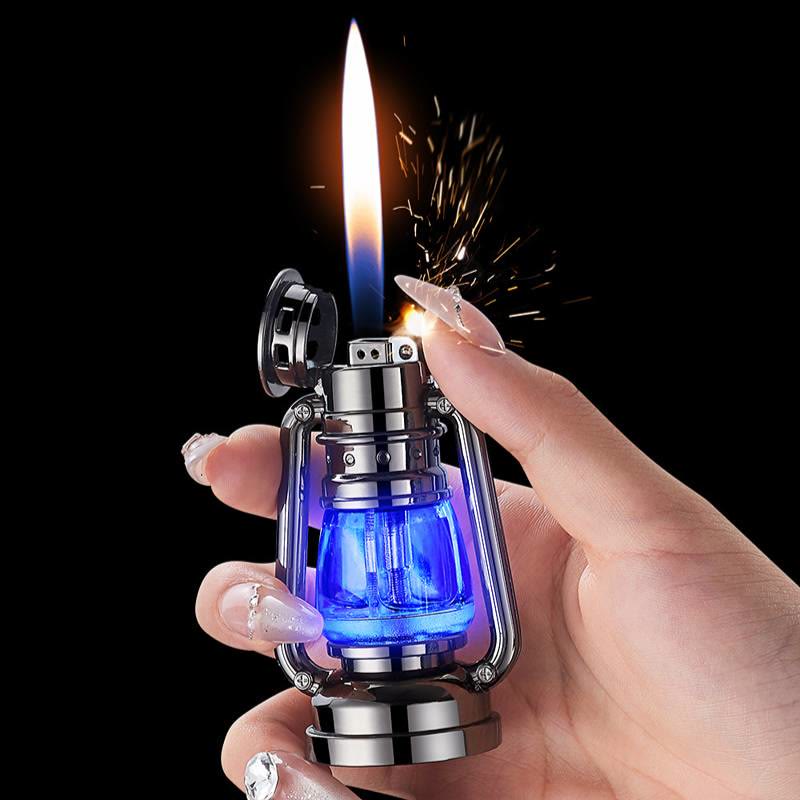 Kreative Öllampenform, farbenfrohes Licht, Butanfeuerzeug - image 2