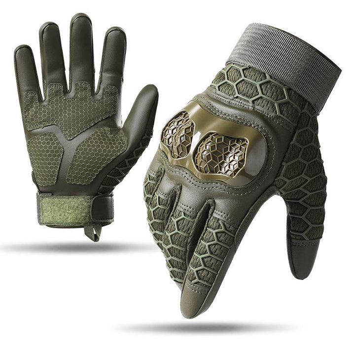 Schützende taktische Handschuhe mit Knöchelschutz - Grün - XL - image 6