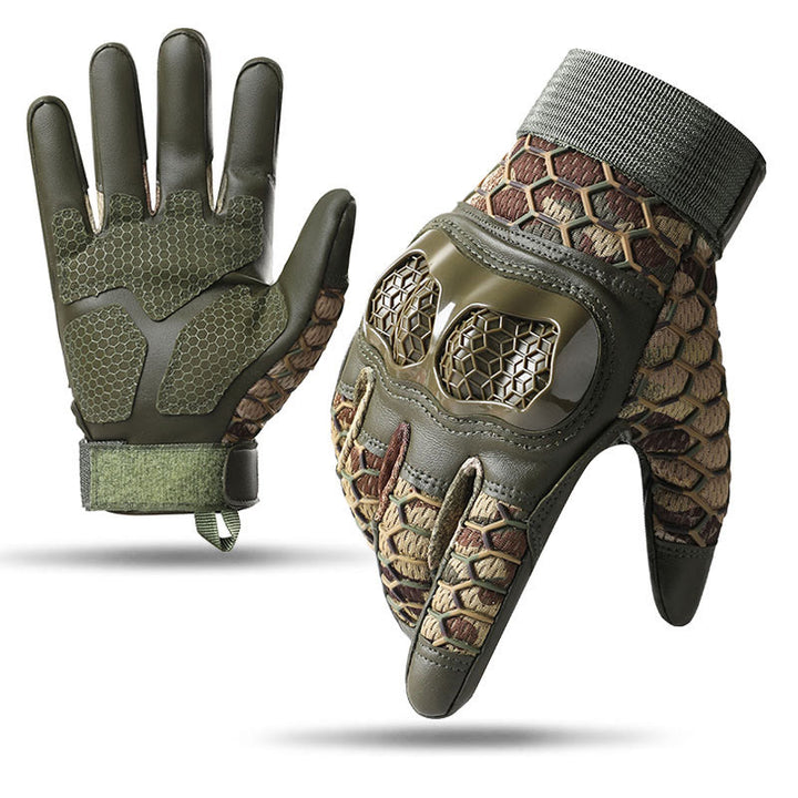 Schützende taktische Handschuhe mit Knöchelschutz - Tarnmuster - XL - image 0