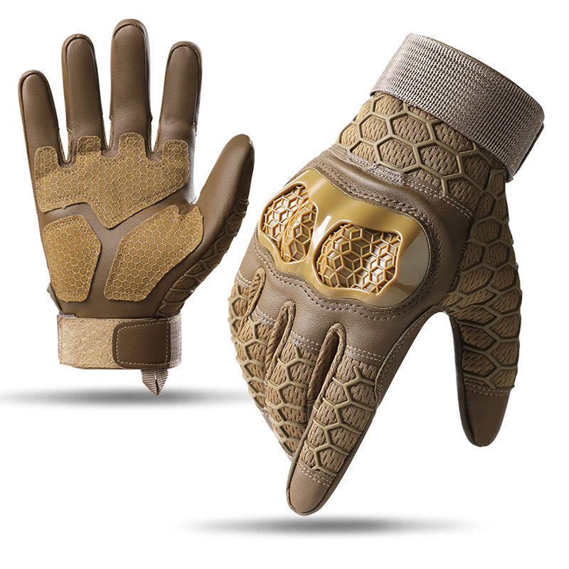 Schützende taktische Handschuhe mit Knöchelschutz - Sandig - XL - image 5