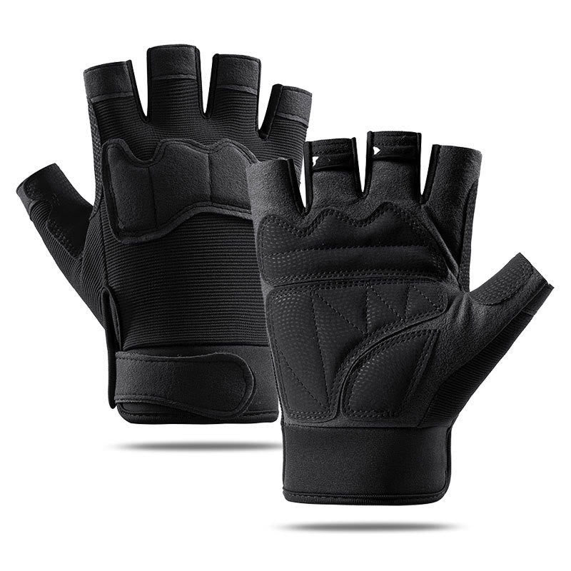 Atmungsaktive taktische Halbfingerhandschuhe für das Armeetraining - Schwarz - XL - image 0