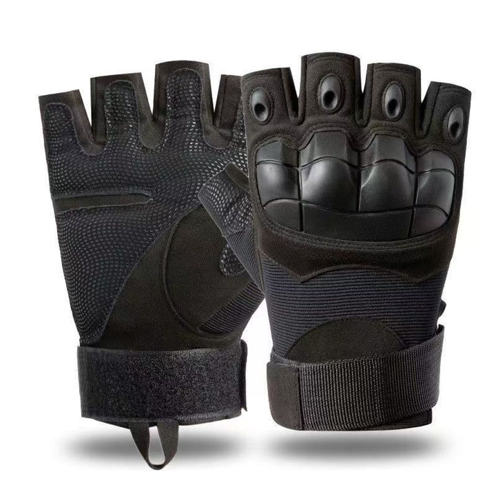 Minimalistische taktische, ästhetische Militär-Halbfingerhandschuhe - Schwarz - XL - image 4
