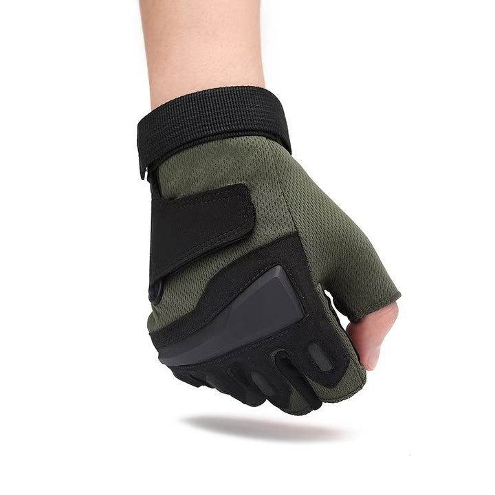 Halbfingerhandschuhe für Radfahrer und Motorradfahrer mit Hartschalenprotektoren - image 5