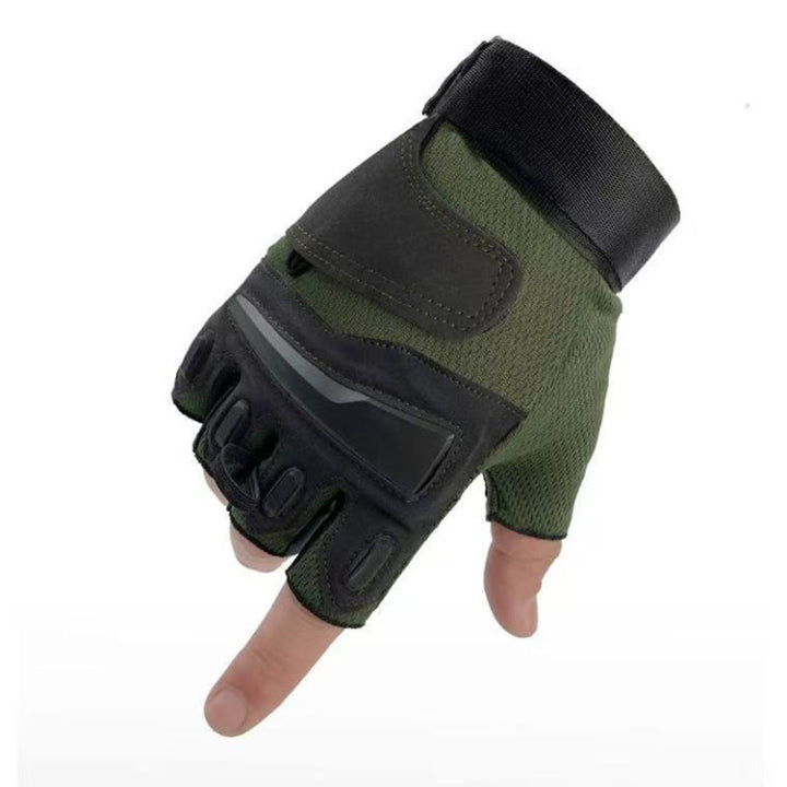 Halbfingerhandschuhe für Radfahrer und Motorradfahrer mit Hartschalenprotektoren - image 6