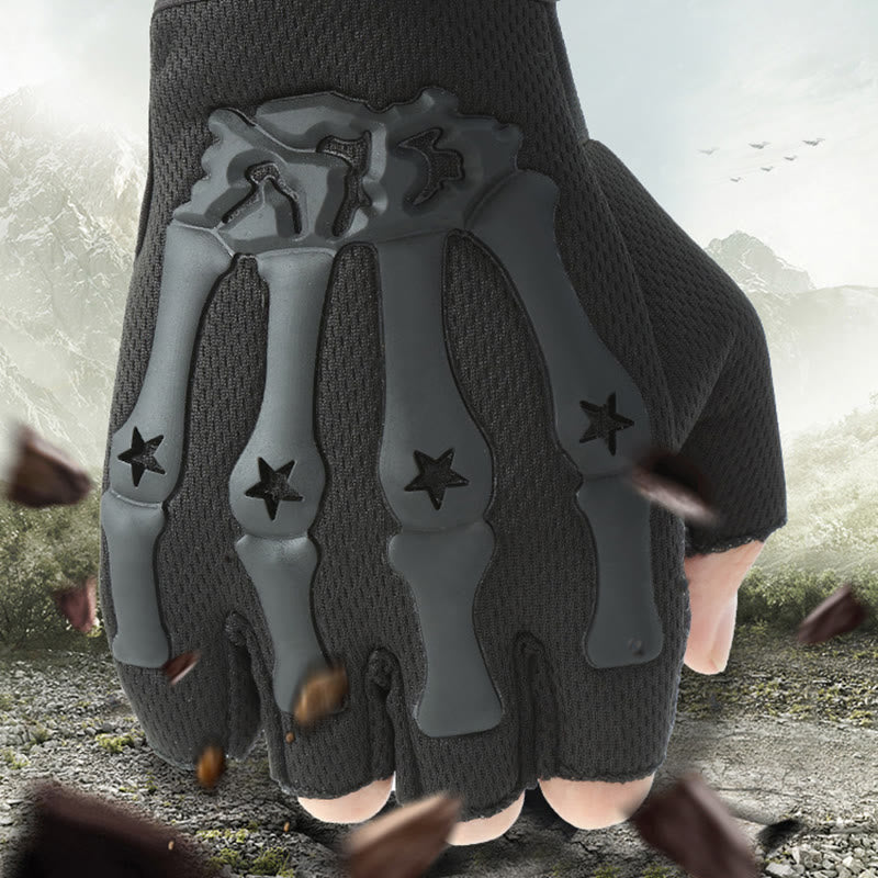 Atmungsaktive taktische Fahrradhandschuhe mit Skelett-Knöchelschutz - image 2