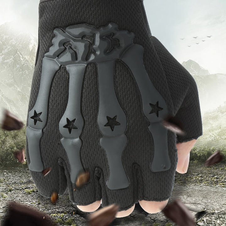 Atmungsaktive taktische Fahrradhandschuhe mit Skelett-Knöchelschutz - image 2