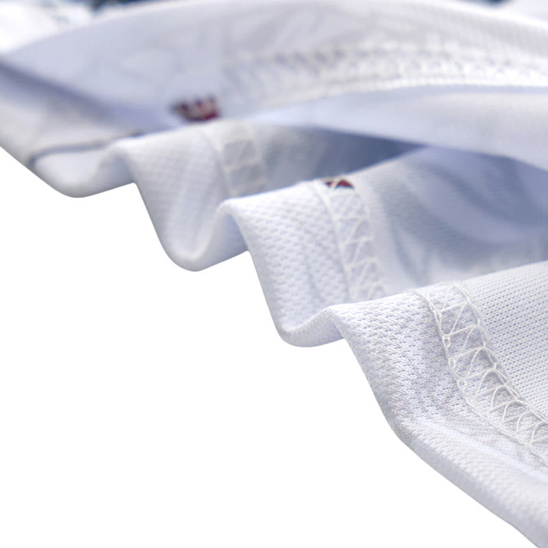 Poloshirt mit schwarz-weißem polynesischem Muster, 3D-Druck, Reißverschlusskragen - image 8