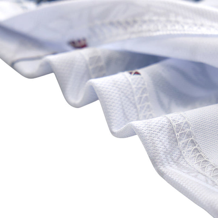 Poloshirt mit schwarz-weißem polynesischem Muster, 3D-Druck, Reißverschlusskragen - image 8