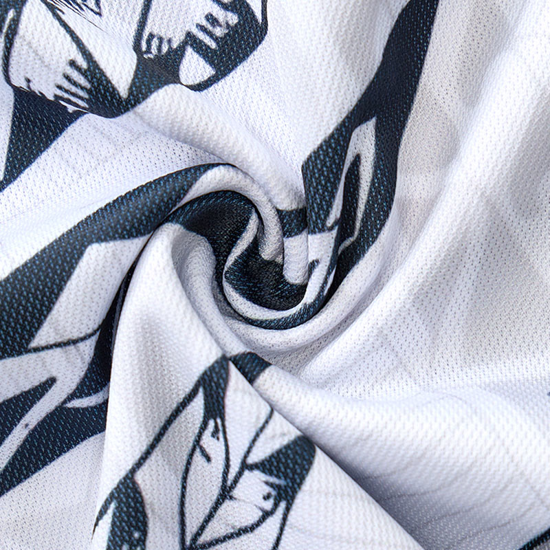 Poloshirt mit schwarz-weißem polynesischem Muster, 3D-Druck, Reißverschlusskragen - image 6