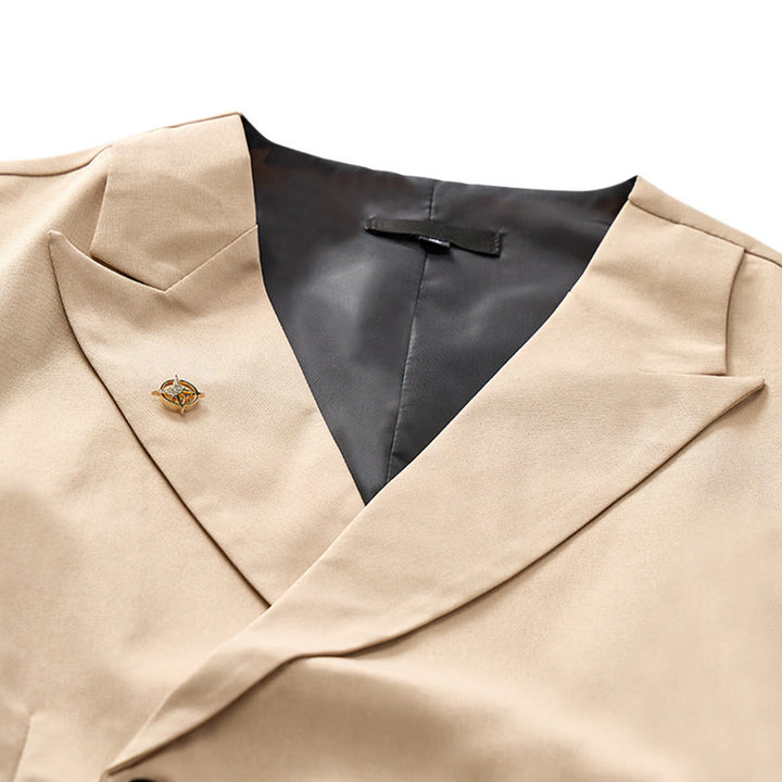Moderne Herren-Cowboyweste, zweireihiger Anzug mit Brosche - image 4