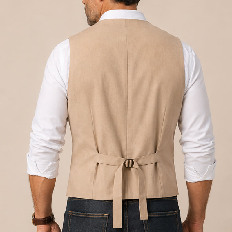 Moderne Herren-Cowboyweste, zweireihiger Anzug mit Brosche - image 2