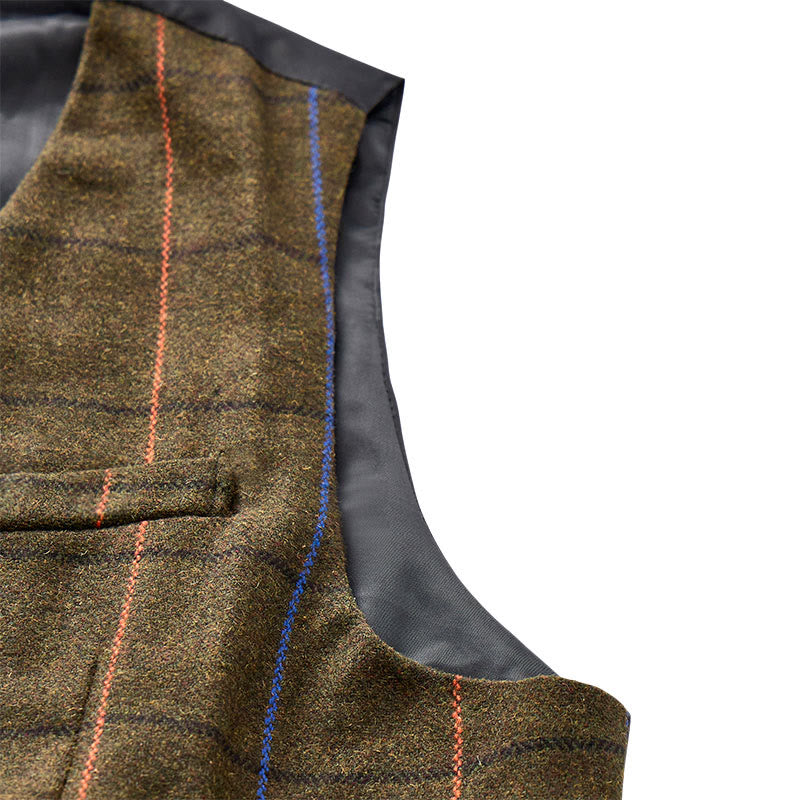 Herren-Anzugweste mit Karomuster im Peaky Blinders-Stil - image 9