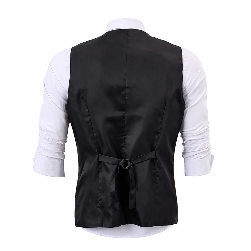 Herren-Anzugweste mit Karomuster im Peaky Blinders-Stil - image 12