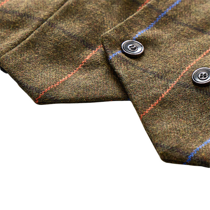 Herren-Anzugweste mit Karomuster im Peaky Blinders-Stil - image 10