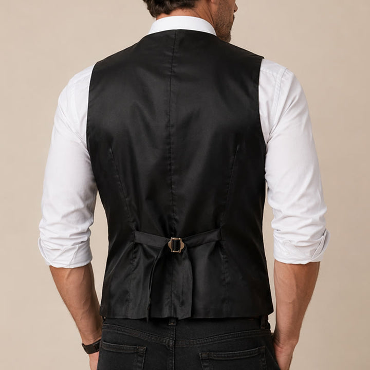 Herren-Anzugweste mit Karomuster im Peaky Blinders-Stil - image 2