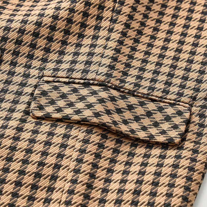 Herren-Anzugweste im mittelalterlichen Stil mit Hahnentrittmuster - image 6