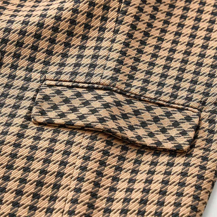Herren-Anzugweste im mittelalterlichen Stil mit Hahnentrittmuster - image 6