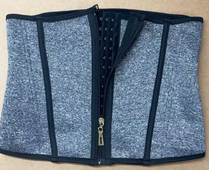 Damen-Taillenformer mit Nylonstäben, mehreren Haken hinten, Bauchkontrolle, schlankmachendem Korsett - Dunkelgrau - 3XL - image 4