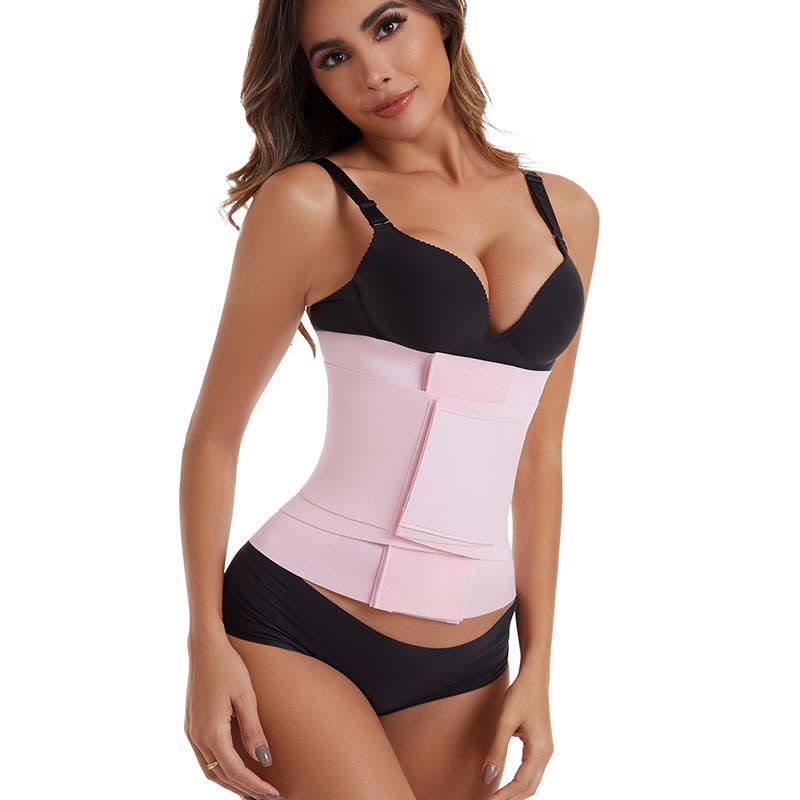Damen-Polyester-Korsett, Taillenformer, Bauchkontrolle, Figurformender Gürtel - Rosa - 2XL - image 3