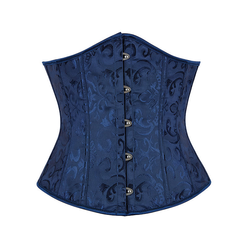 Kurzes Jacquard-Korsett für Damen, Taillenformer, Bauchkontrolle, Figurformer - Marineblau - 6XL - image 7