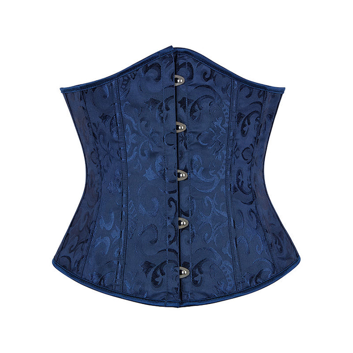 Kurzes Jacquard-Korsett für Damen, Taillenformer, Bauchkontrolle, Figurformer - Marineblau - 6XL - image 7