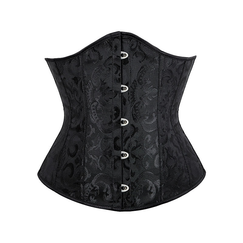 Kurzes Jacquard-Korsett für Damen, Taillenformer, Bauchkontrolle, Figurformer - Schwarz - 6XL - image 16