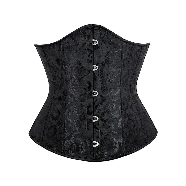 Kurzes Jacquard-Korsett für Damen, Taillenformer, Bauchkontrolle, Figurformer - Schwarz - 6XL - image 16
