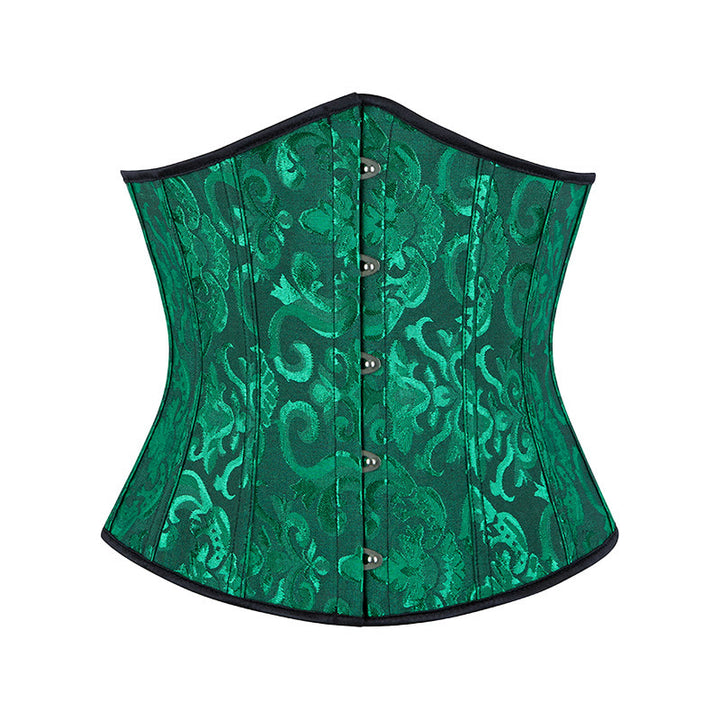 Kurzes Jacquard-Korsett für Damen, Taillenformer, Bauchkontrolle, Figurformer - Schwarz Grün - 6XL - image 18