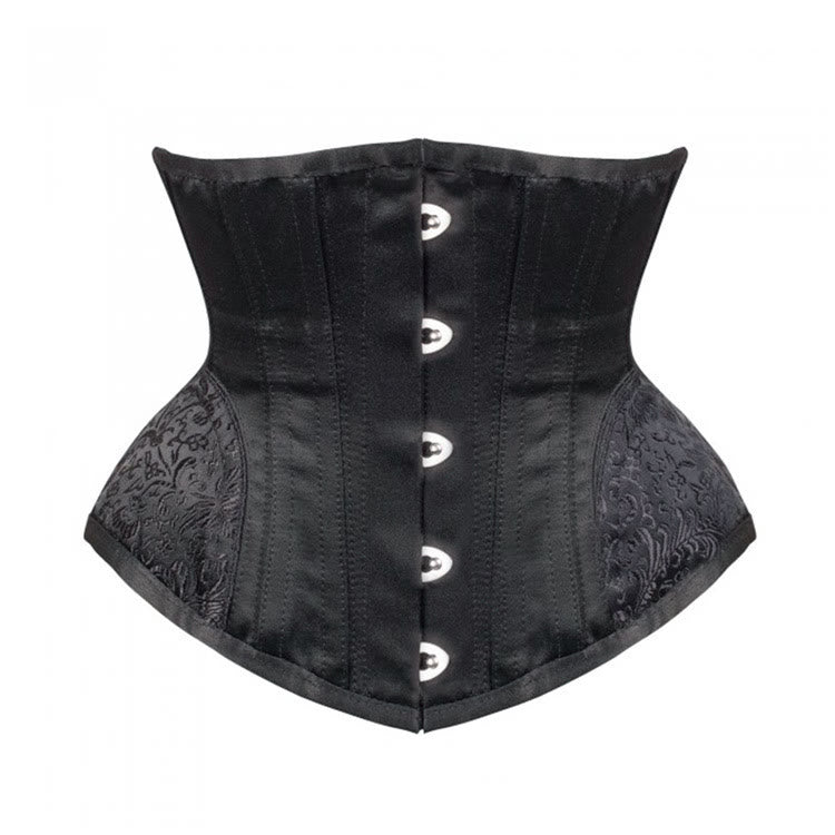 Damen-Taillenformer-Korsett aus Satin mit Stahlstäben, Bauchkontrolle und Sanduhr-Figurformer - Schwarz - 6XL - image 1