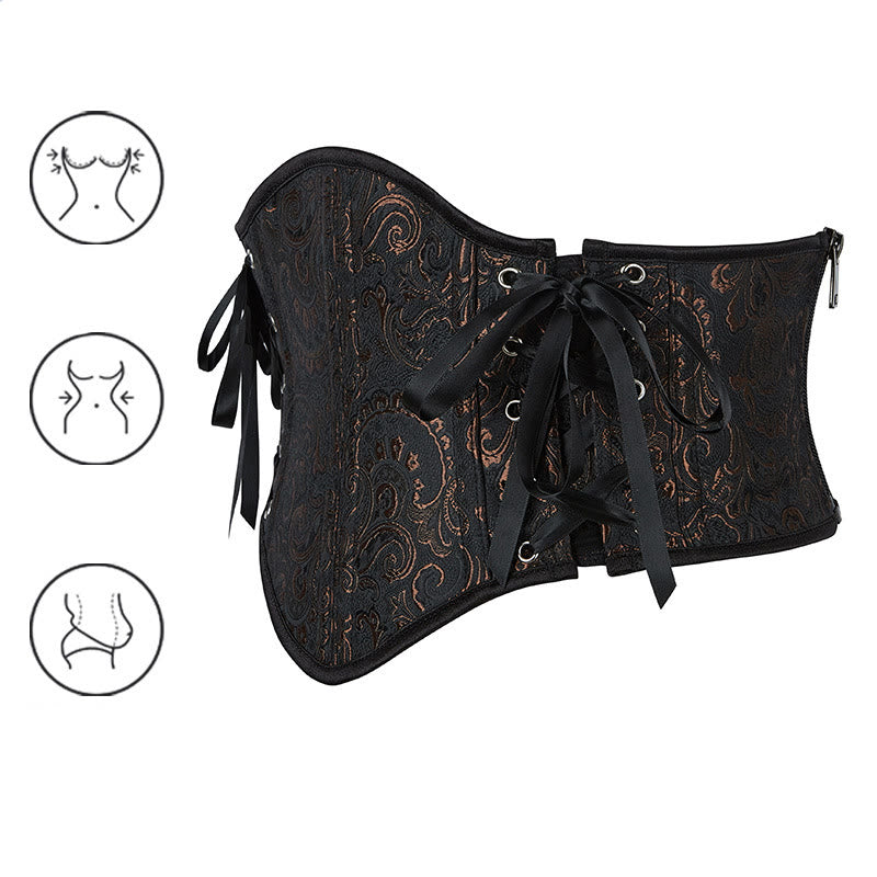 Retro-Jacquard-Taillenformer für Damen mit 13 Stahlstäben, formt die Sanduhrfigur - image 3