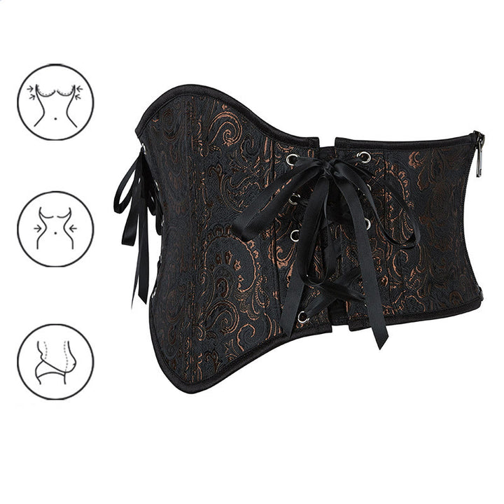 Retro-Jacquard-Taillenformer für Damen mit 13 Stahlstäben, formt die Sanduhrfigur - image 3