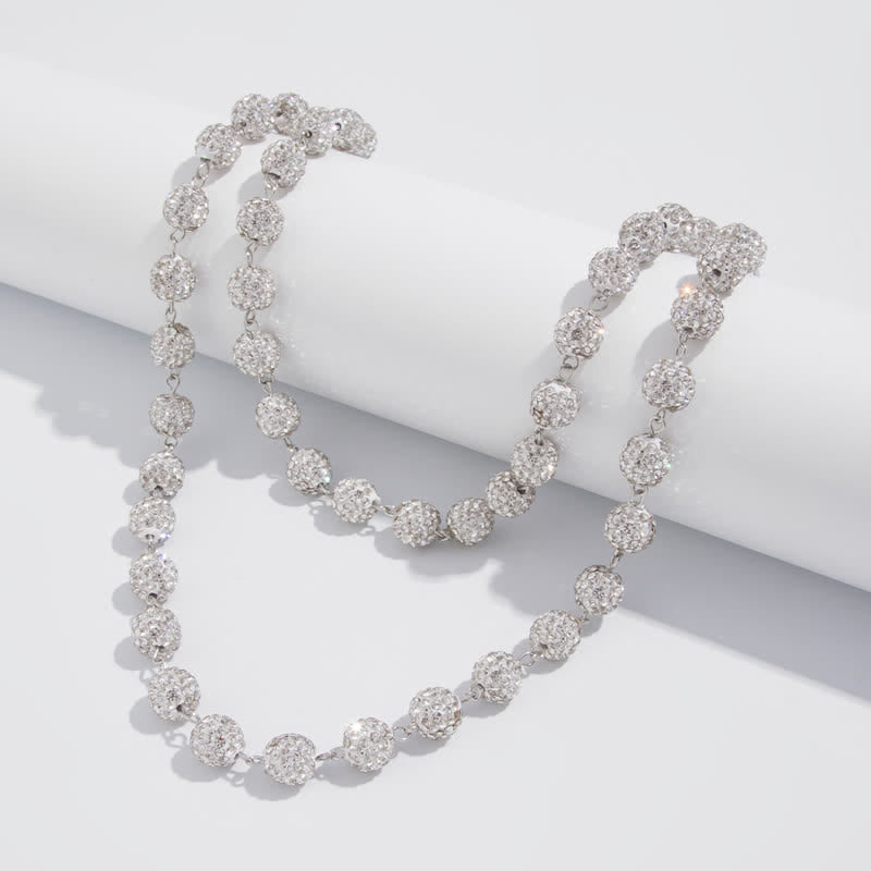 Eisige Glitzerkugel, doppellagige Diamant-Hosenkette - image 7