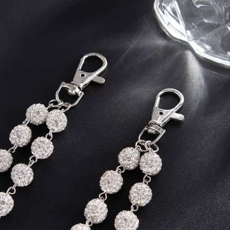 Eisige Glitzerkugel, doppellagige Diamant-Hosenkette - image 3