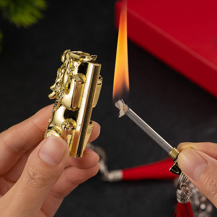 Lucky Fortune Permanent Streichholz Nachfüllbares Ölfeuerzeug - image 6