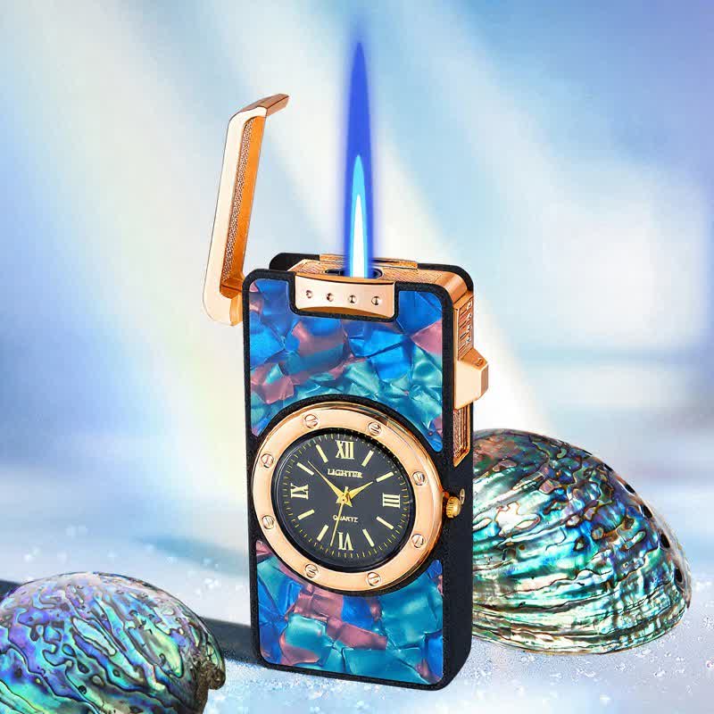 Time Flame Feuerzeug mit bunten Muscheln und Uhr - Ambilight - Mattschwarz - image 16