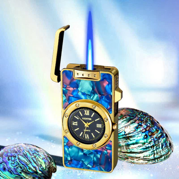 Time Flame Feuerzeug mit bunten Muscheln und Uhr - Ambilight - Bronze - image 19