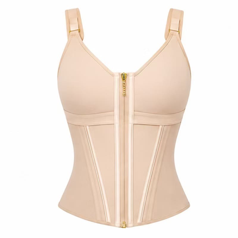 Damen-Unterbrust-Formweste mit integriertem BH und Taillenformer-Korsett - Nackt - 3XL - image 2